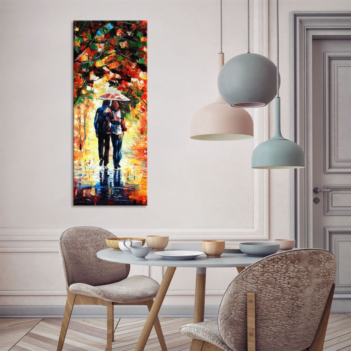 Yağmur Altında Aşk - Kanvas TabloKanvas Soyut TablolarTablolife.com