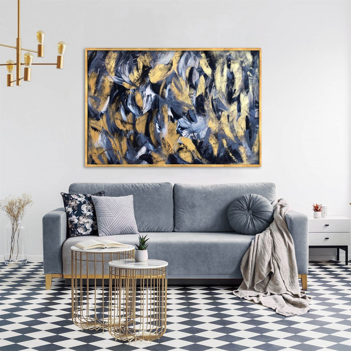 Zorom - Yağlı Boya Dokulu TabloYağlı Boya Dokulu Soyut TablolarTablolife.com