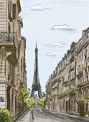 Paris Sokakları - Kanvas Tablo