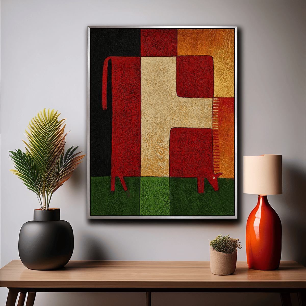 Abstract Cow Handmade Tamamı Yağlı Boya TabloYağlı Boya Dokulu Soyut TablolarTablolife