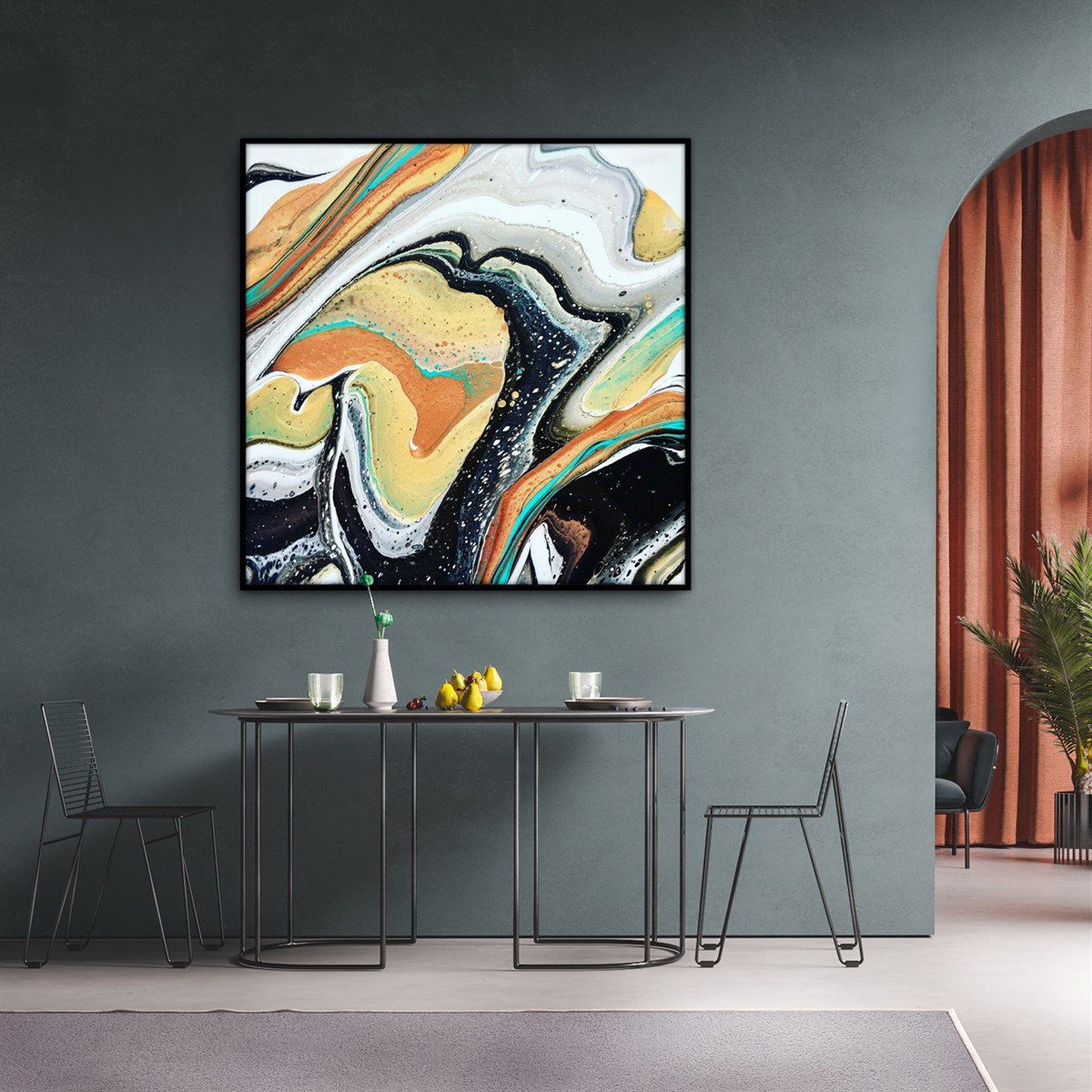 Abstract Melting - Yağlı Boya Dokulu Tablo