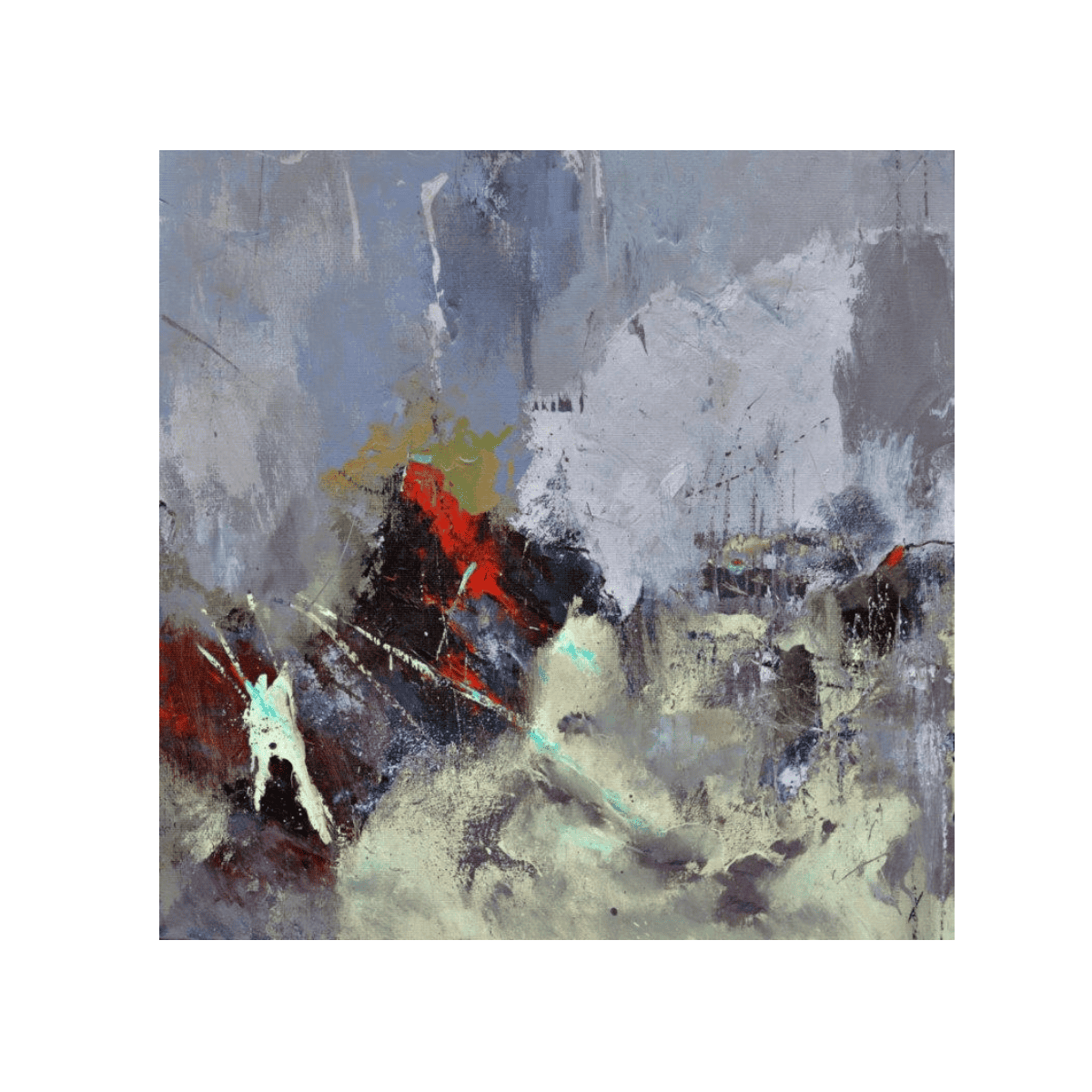 Abstract Messy Yağlı Boya Dokulu TabloYağlı Boya Dokulu Soyut TablolarTablolife