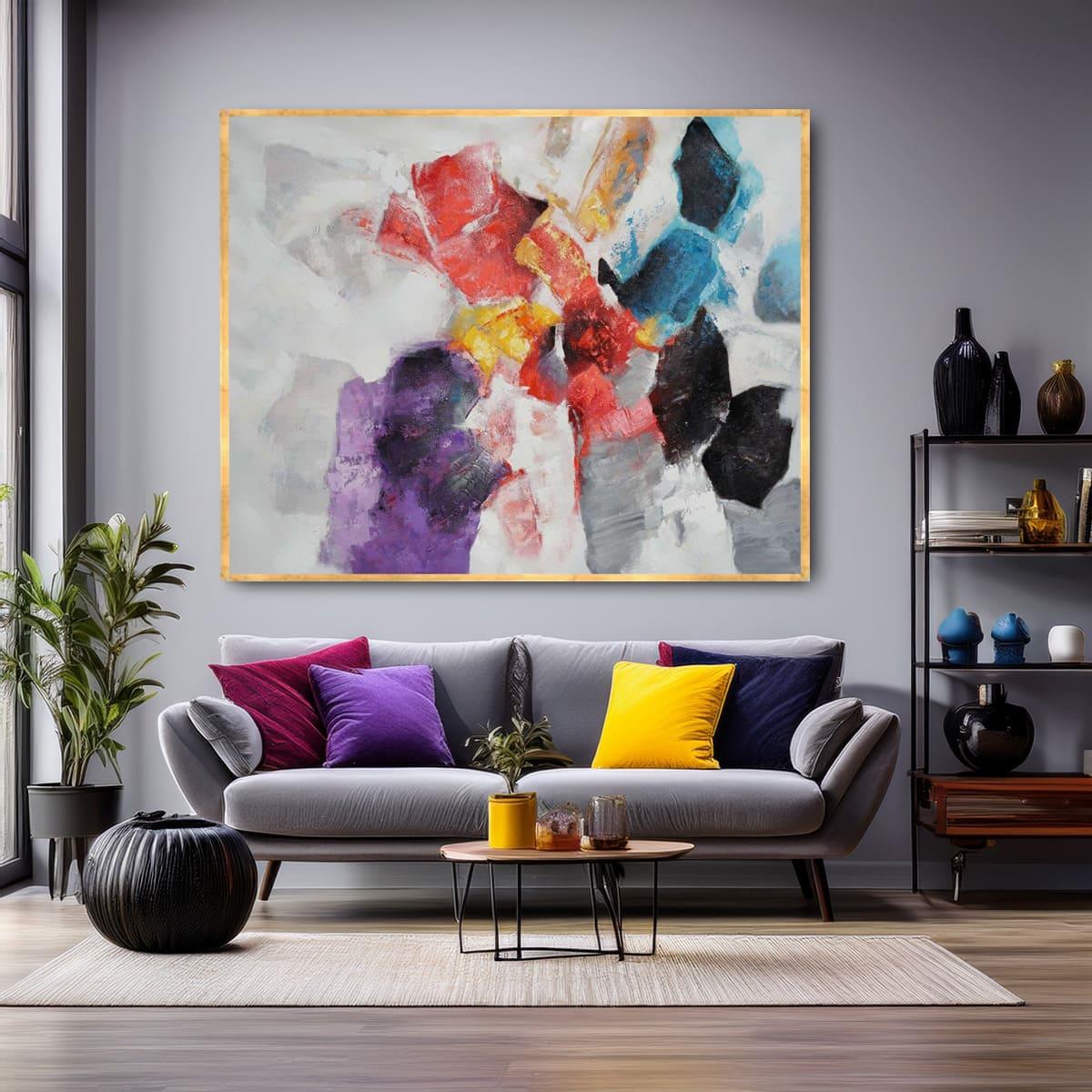 Abstract Print Yağlı Boya Dokulu TabloYağlı Boya Dokulu Soyut TablolarTablolife