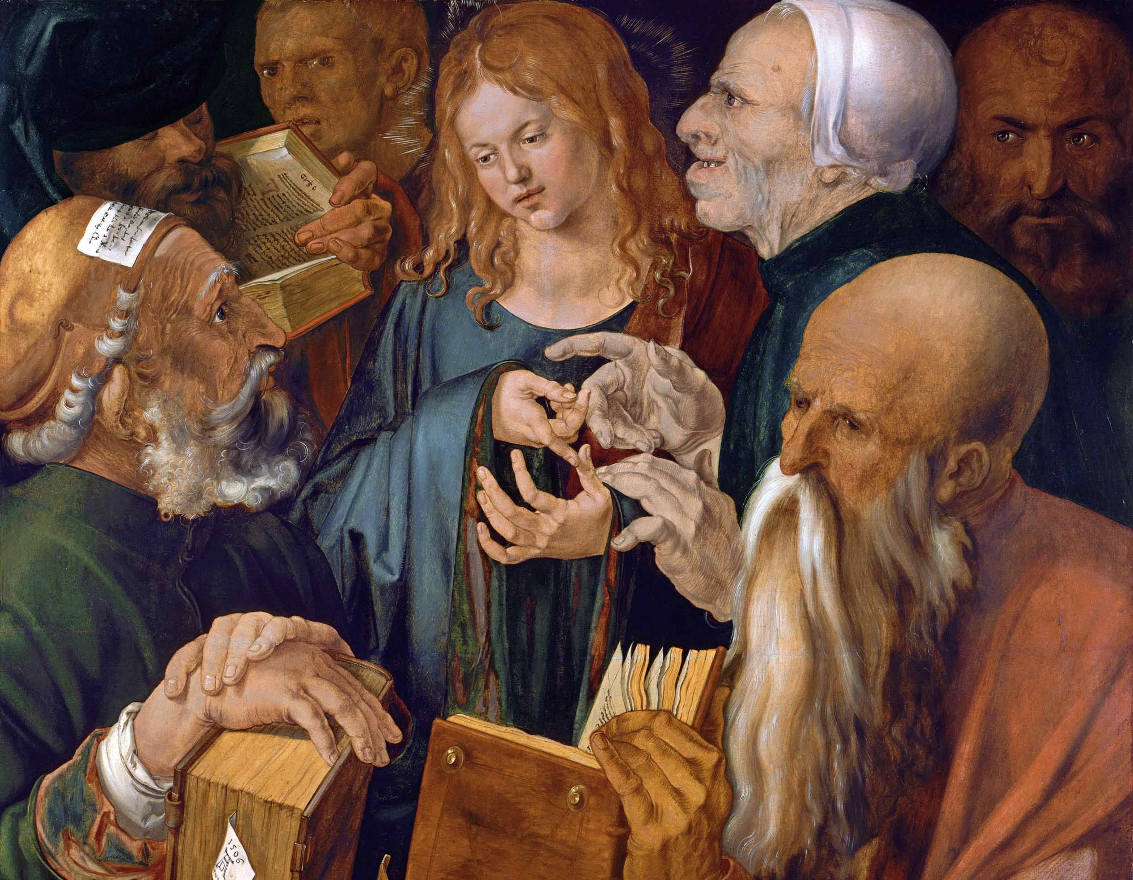 Albrecht Dürer Christ Among the Doctors Kanvas TabloKanvas TablolarTablolife