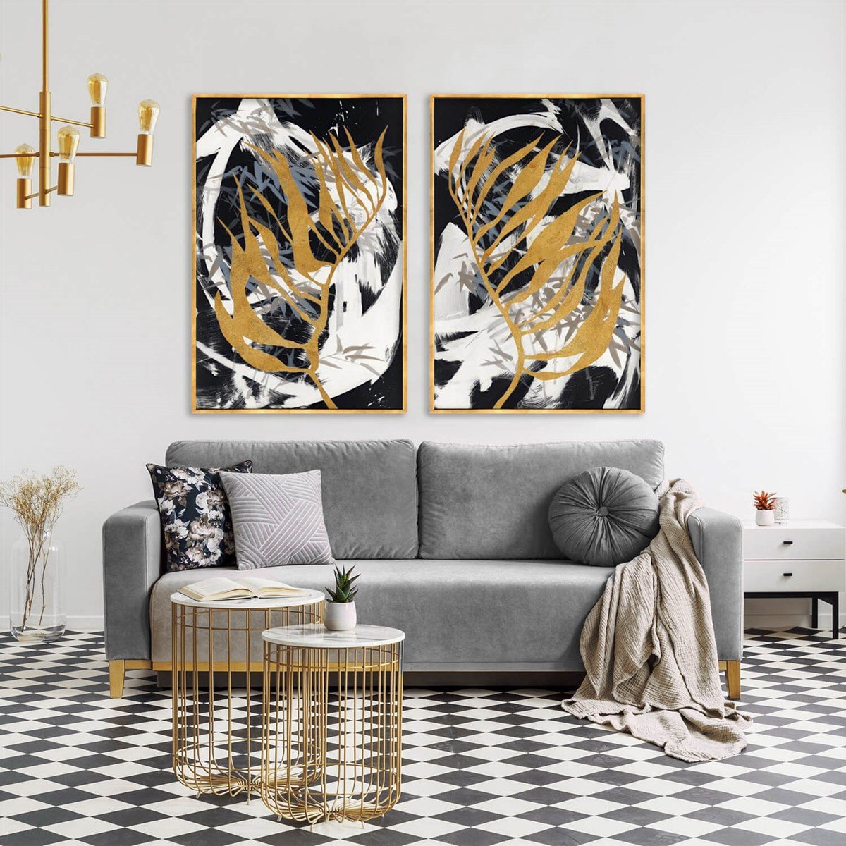 Altın Kanat - Yağlı Boya Dokulu TabloYağlı Boya Dokulu Soyut TablolarTablolife.com