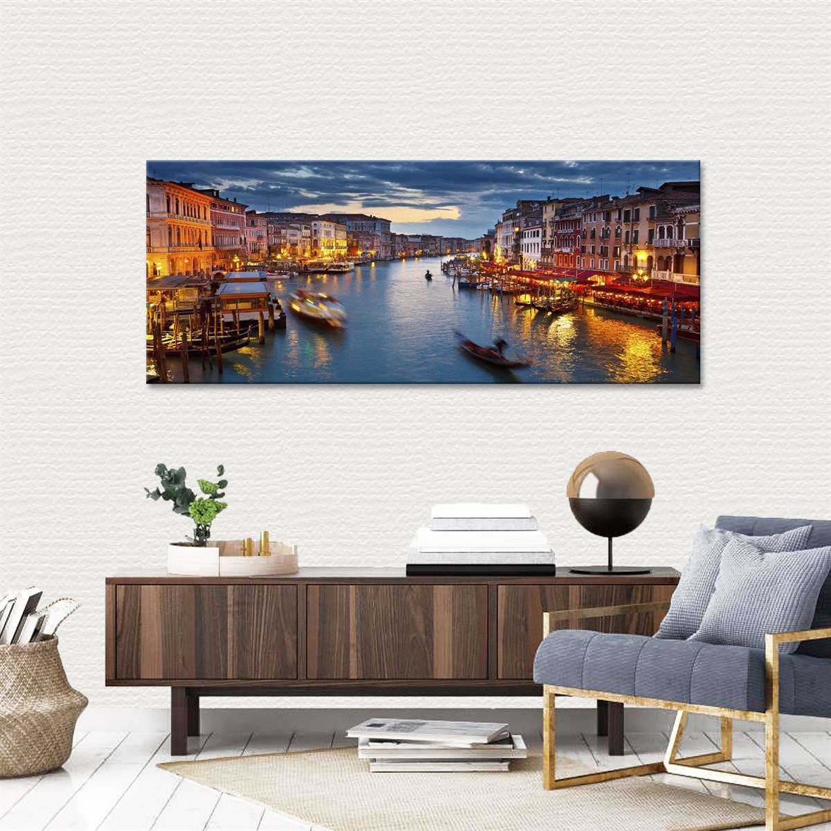Amsterdam'da Gün Batarken Kanvas TabloŞehir TablolarıTablolife.com