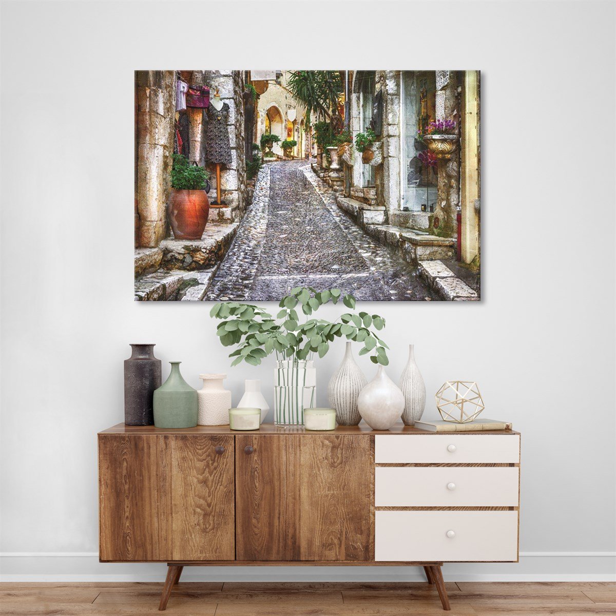 Arnavut Kaldırımlı Sokak Kanvas TabloŞehir TablolarıTablolife.com