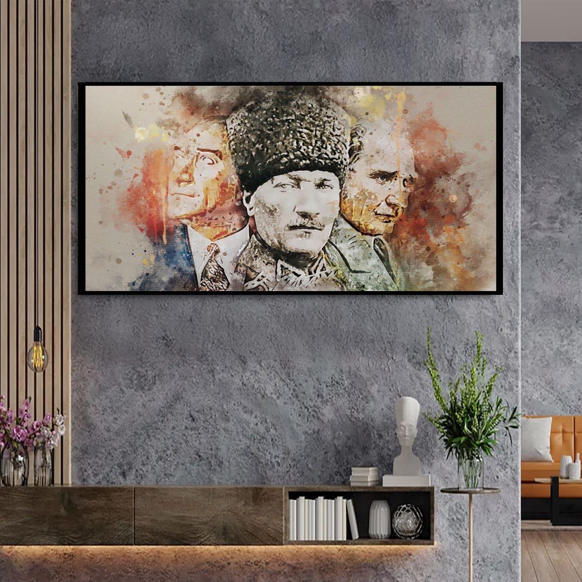 Atatürk Yağlı Boya Dokulu TabloAtatürk TablolarıTablolife