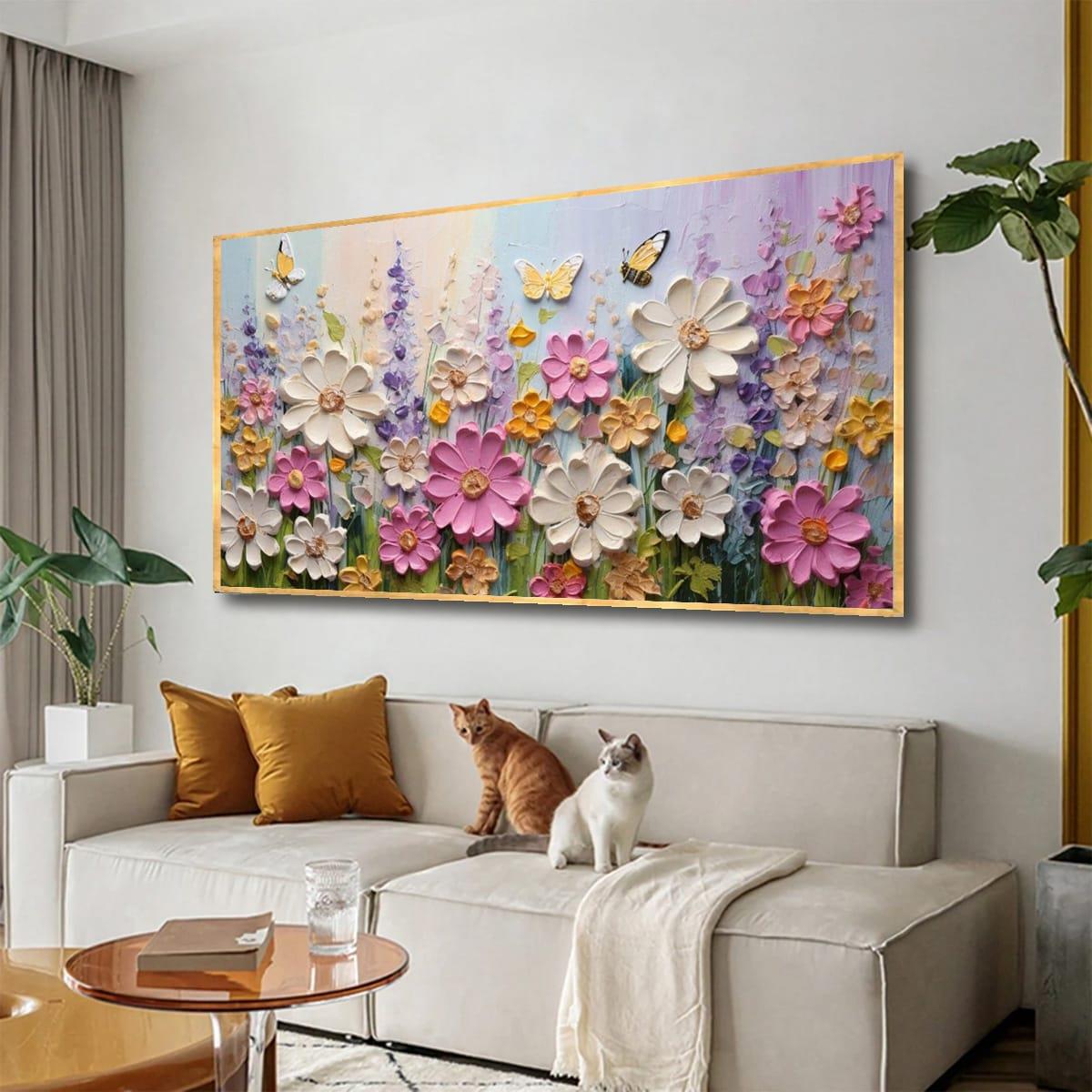 Bahar 3D Yağlı Boya Tablo3D Yoğun Yağlı Boya TablolarTablolife