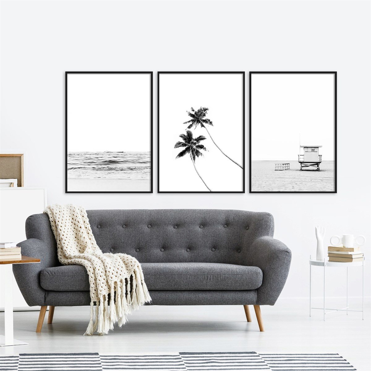 Beach Cottage Çerçeveli Poster SetiPosterlerTablolife.com