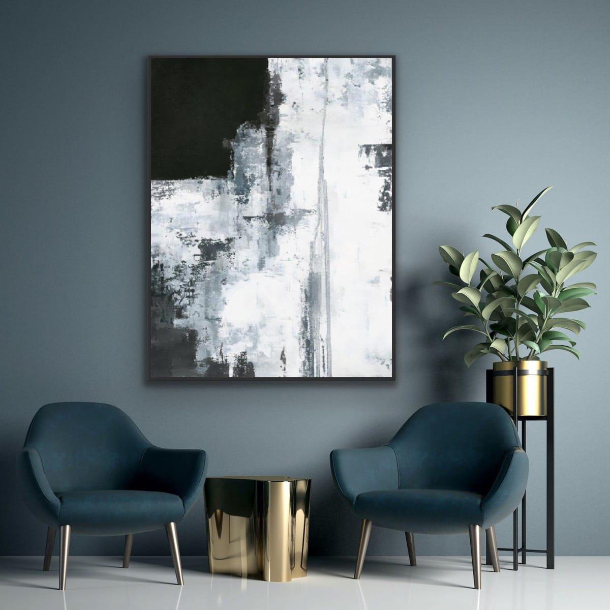 Bianco Yağlı Boya Dokulu TabloYağlı Boya Dokulu Soyut TablolarTablolife.com