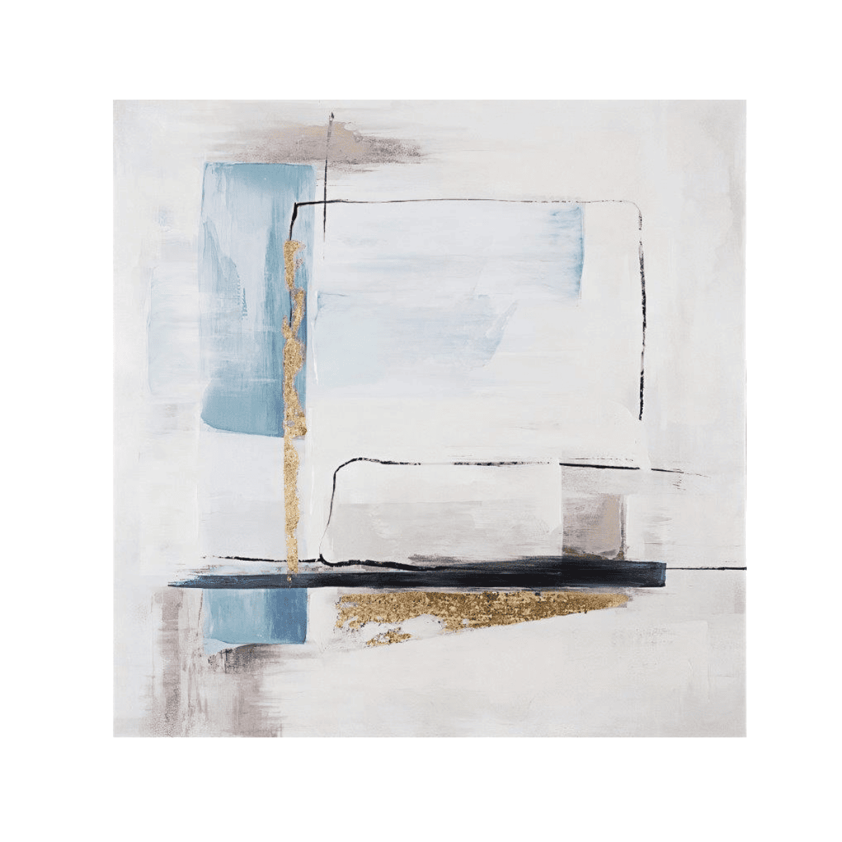 Blue Blow 2 Yağlı Boya Dokulu TabloYağlı Boya Dokulu Soyut TablolarTablolife