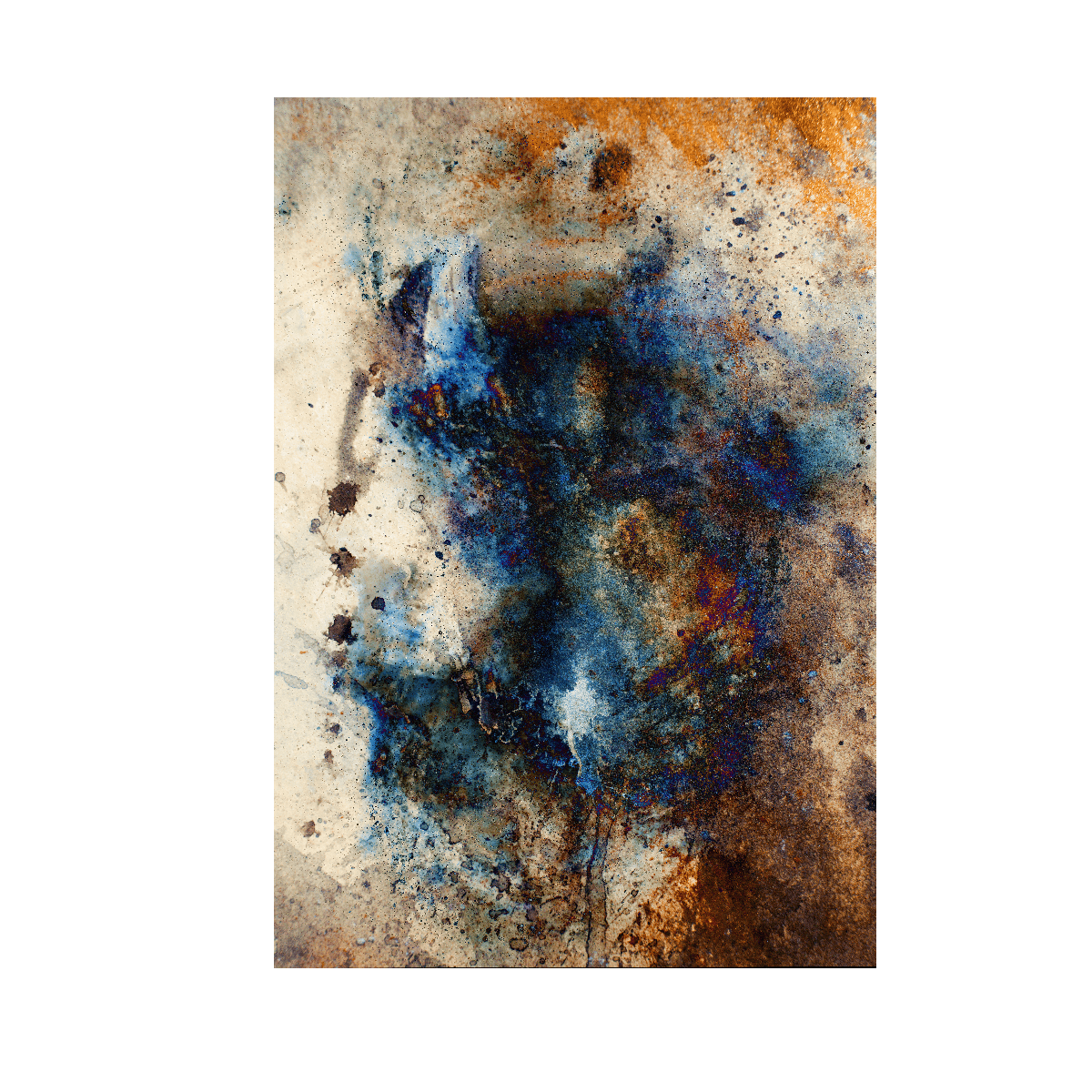 Blue Depth Yağlı Boya Dokulu TabloYağlı Boya Dokulu Soyut TablolarTablolife