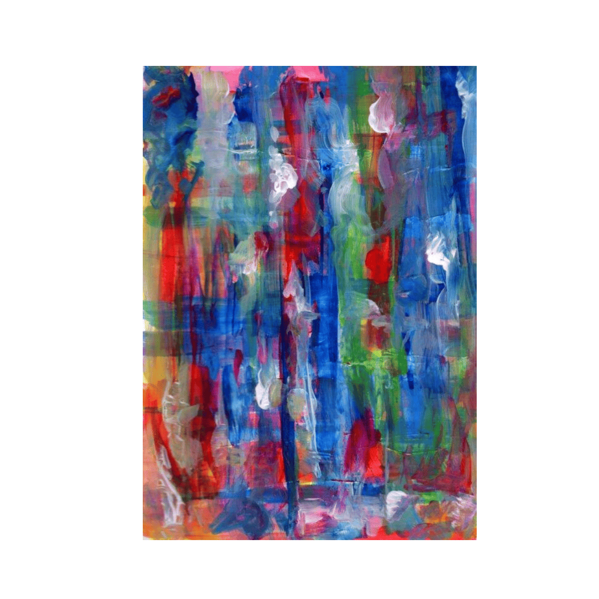 Blue Dominant Yağlı Boya Dokulu TabloYağlı Boya Dokulu Soyut TablolarTablolife