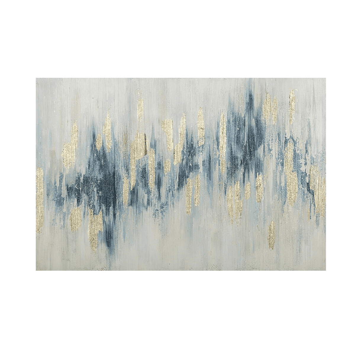 Blue Gold Fault Yağlı Boya Dokulu TabloYağlı Boya Dokulu Soyut TablolarTablolife