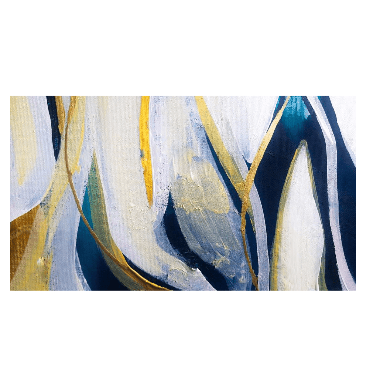 Blue Yellow Harmony Yağlı Boya Dokulu TabloYağlı Boya Dokulu Soyut TablolarTablolife