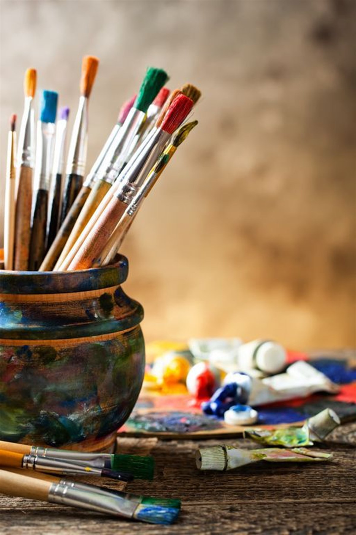 Boya Fırçaları - Kanvas Tablo