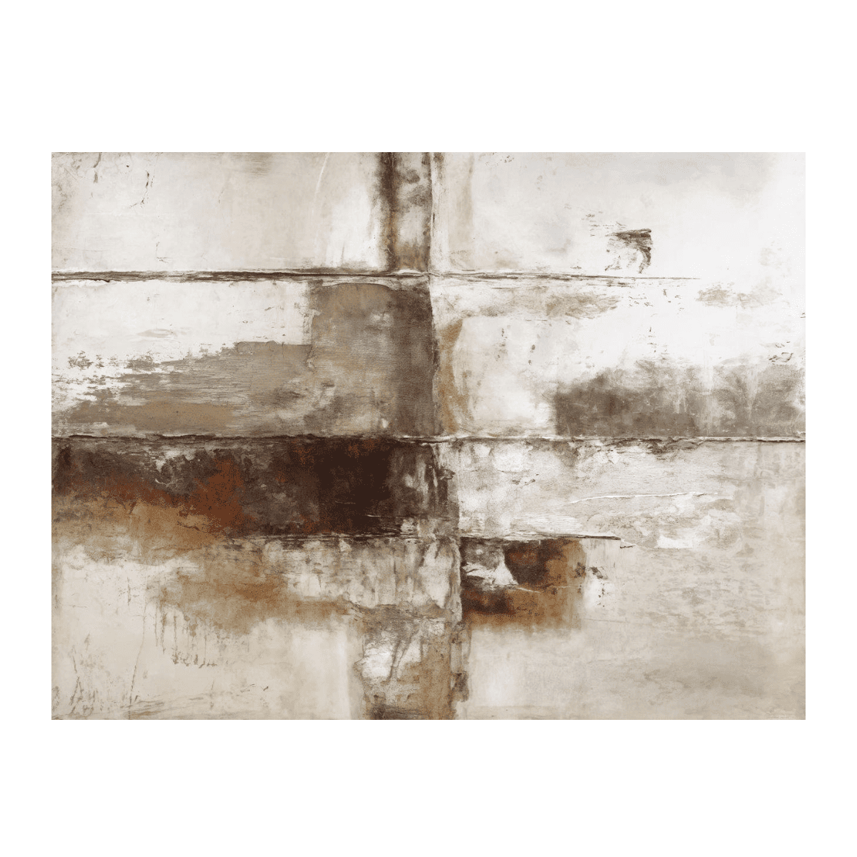 Brown Crack Yağlı Boya Dokulu TabloYağlı Boya Dokulu Soyut TablolarTablolife