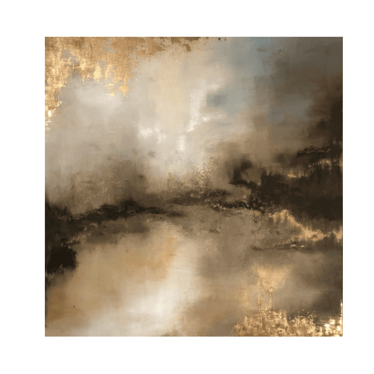 Brown Lightning Yağlı Boya Dokulu TabloYağlı Boya Dokulu Soyut TablolarTablolife