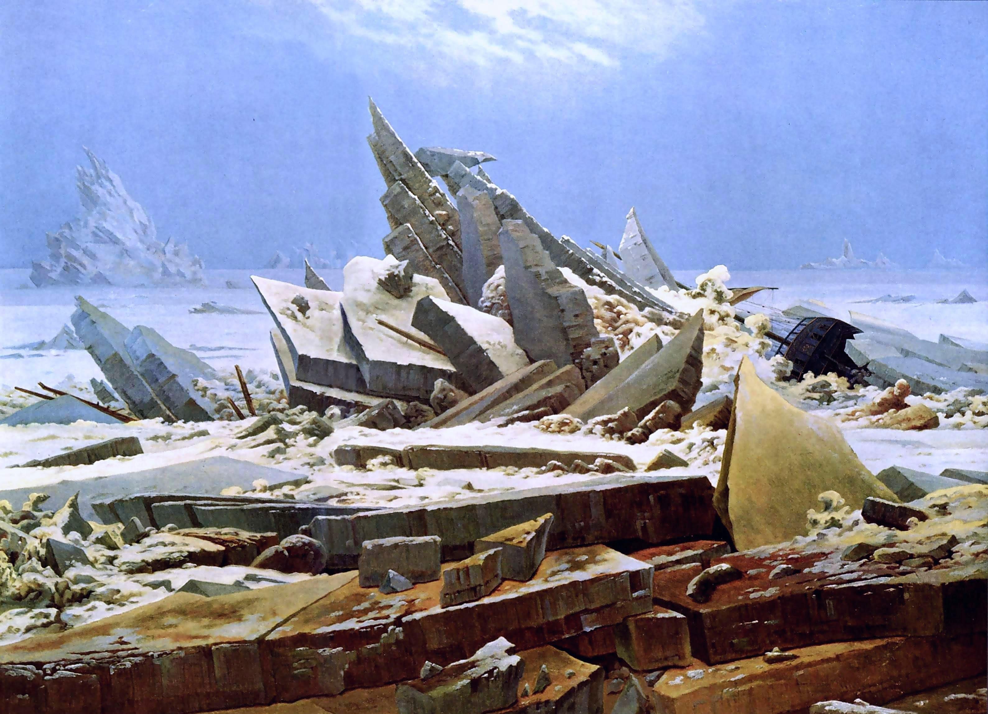 Caspar David Friedrich Buz Denizi Kanvas TabloÜnlü Ressamların TablolarıTablolife