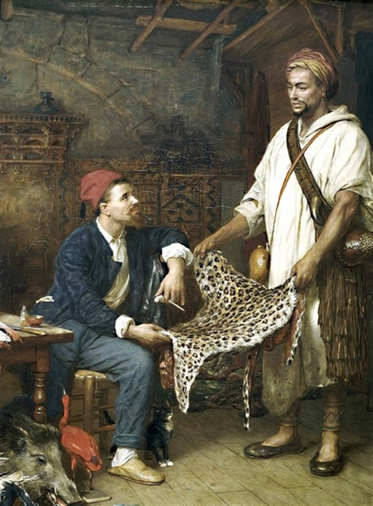 Cezayir'de Fransız Doğa Bilimci - Kanvas Tablo