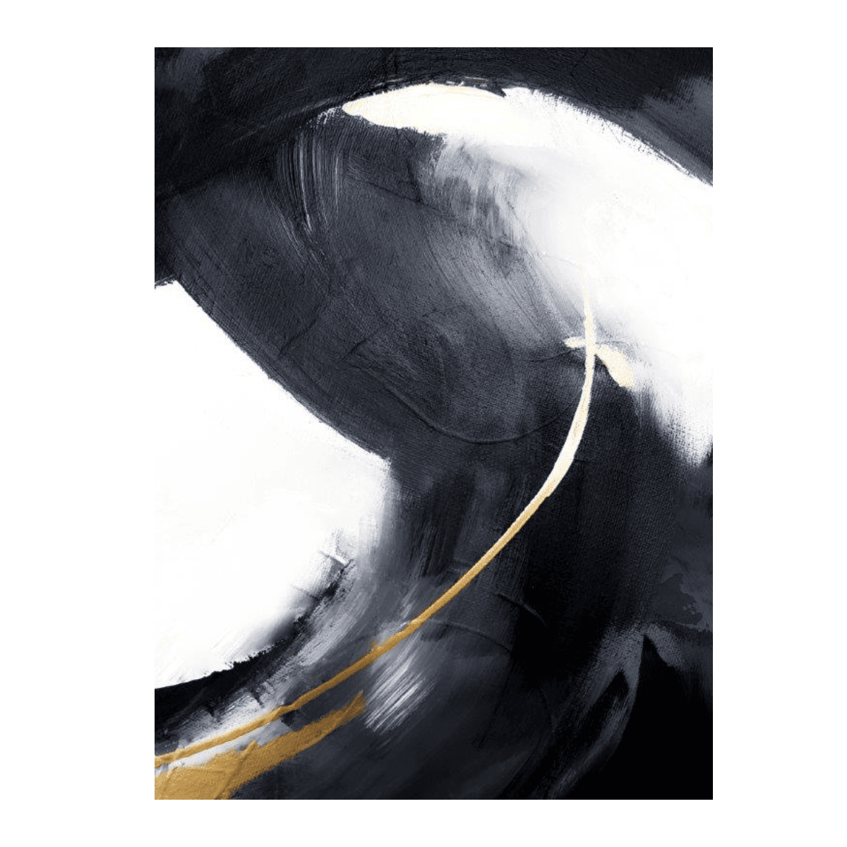 Coal Black Yağlı Boya Dokulu TabloYağlı Boya Dokulu Soyut TablolarTablolife