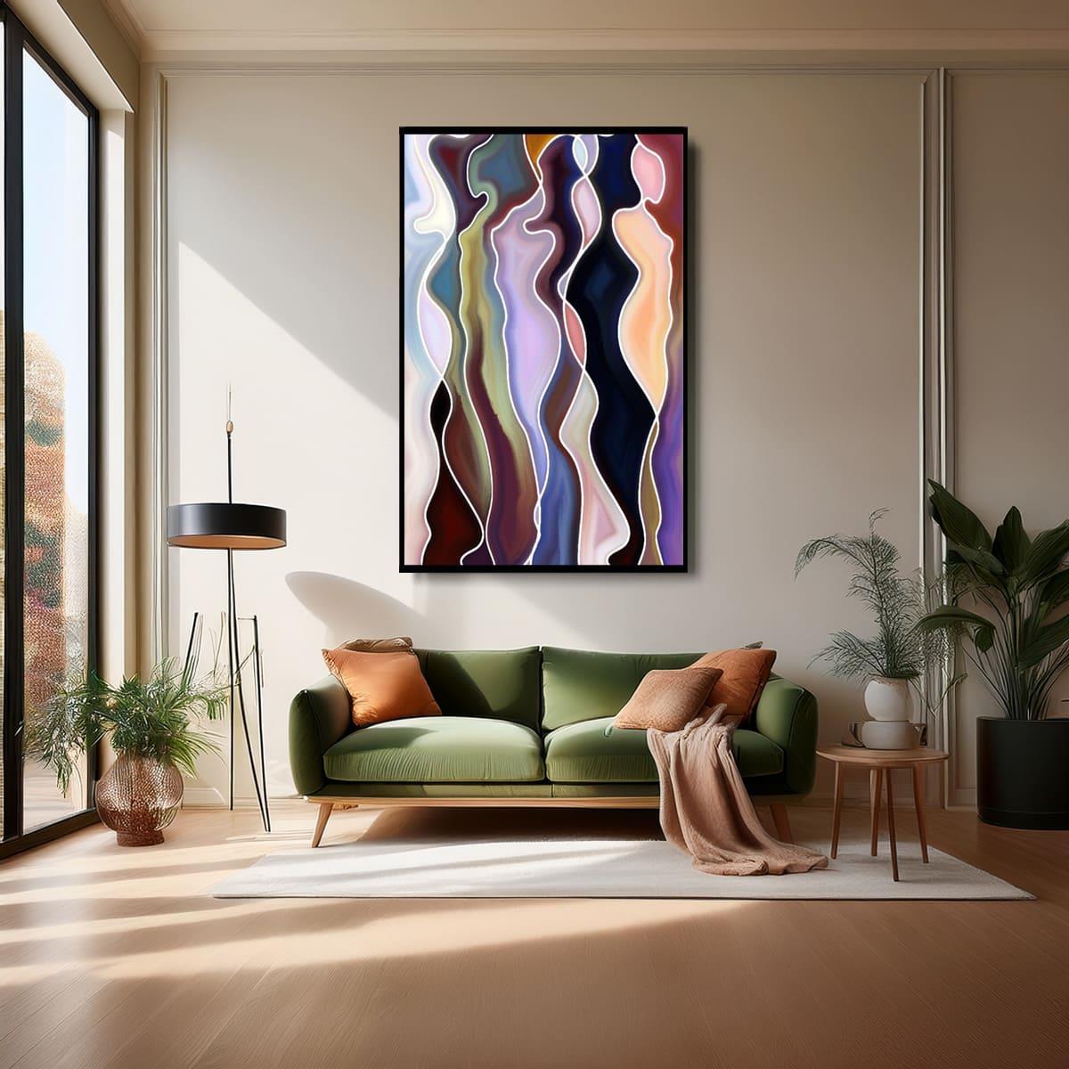 Color Twist Yağlı Boya Dokulu TabloYağlı Boya Dokulu Soyut TablolarTablolife