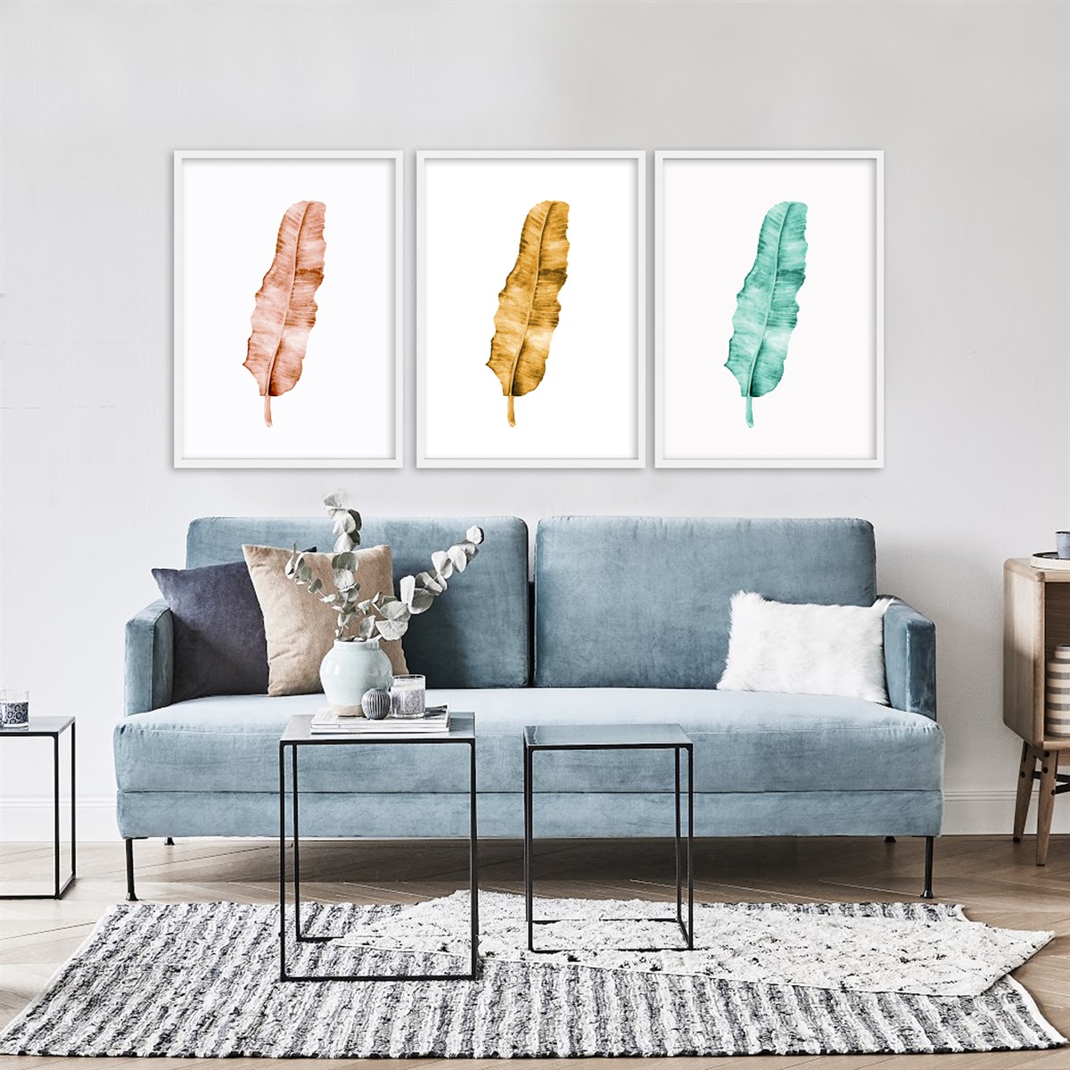 Colored Leaves Çerçeveli Poster SetiPosterlerTablolife.com