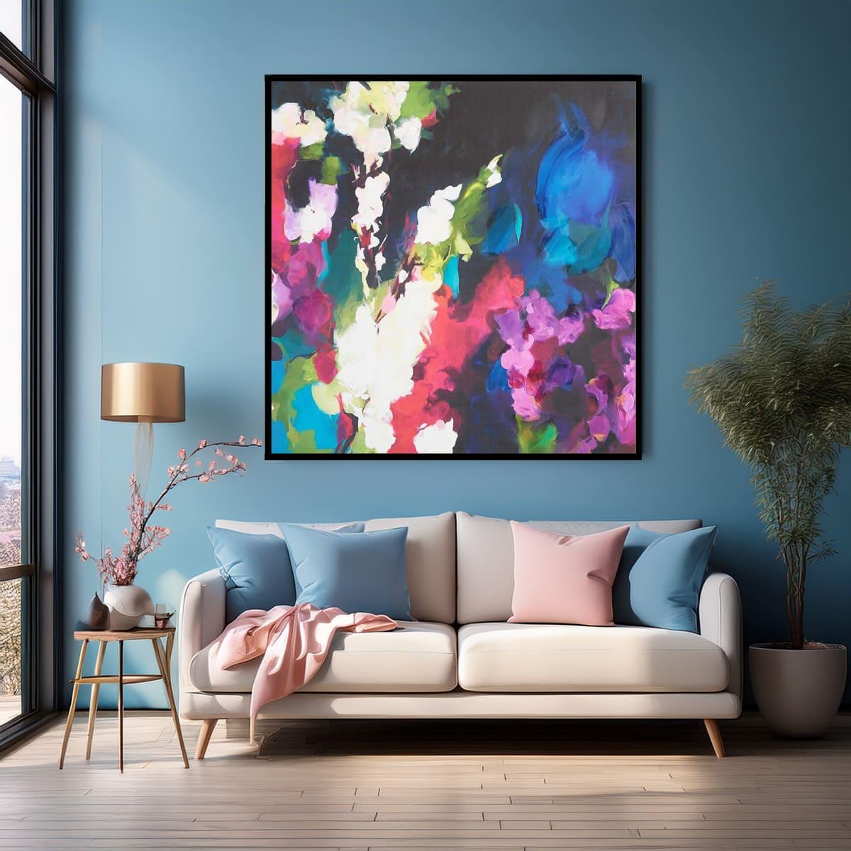 Colourful Darkness Yağlı Boya Dokulu TabloYağlı Boya Dokulu Manzara TablolarıTablolife