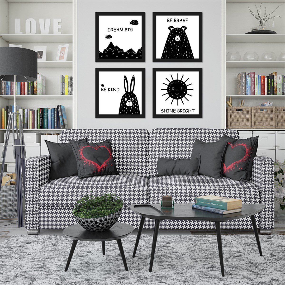 Cute Çerçeveli Poster SetiPosterlerTablolife.com