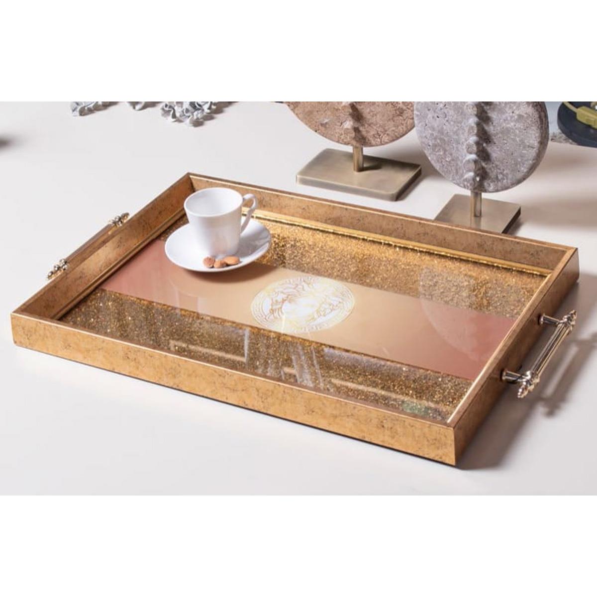 Dekoratif Sunum Tepsisi Altın SimliTepsilerTablolife.com