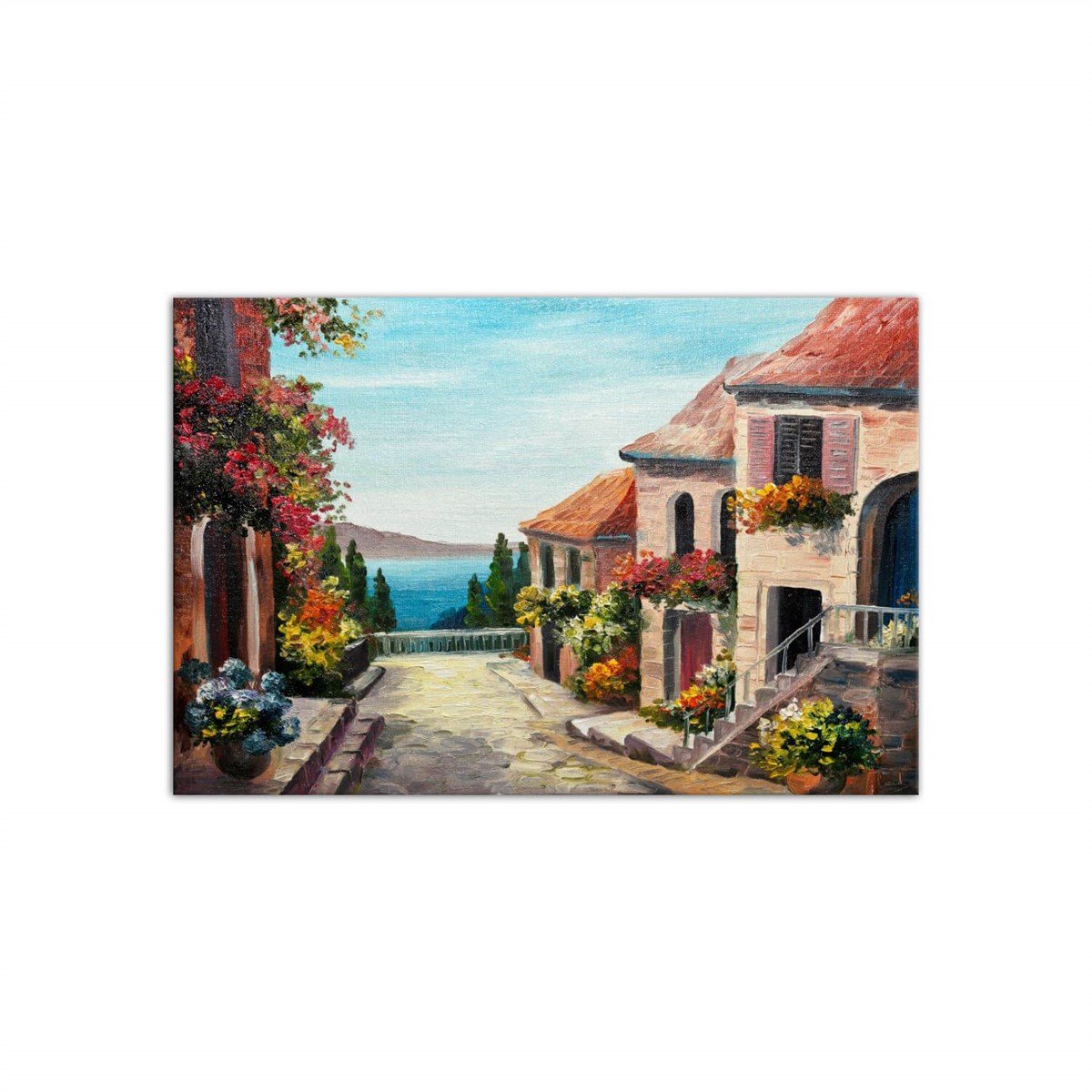 Denize Açılan Sokak - Büyük Boy Kanvas TabloBüyük Boy Kanvas TablolarTablolife.com