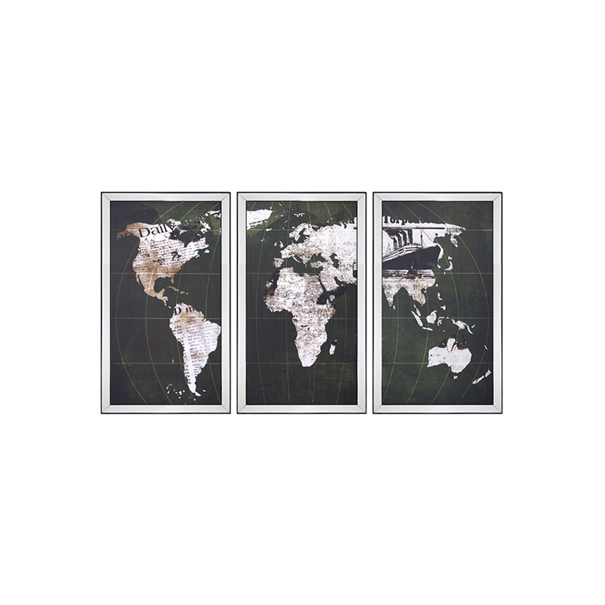 Dünya Haritasi 3'lü set