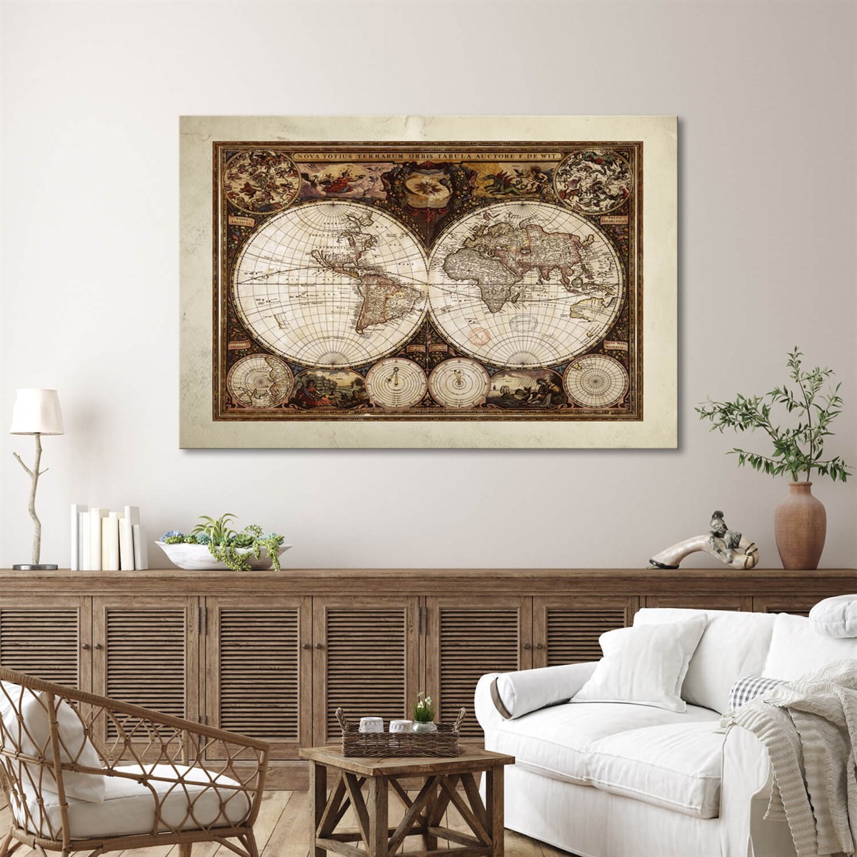 Dünya Üzerinde - Büyük Boy Kanvas TabloBüyük Boy Kanvas TablolarTablolife.com