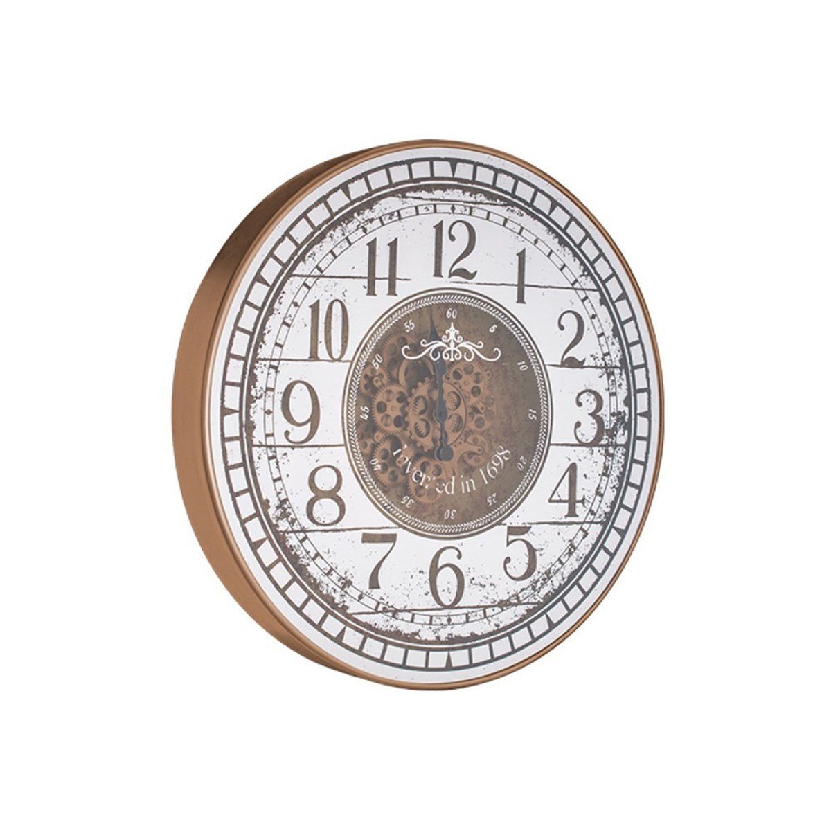 Duvar Saati Yuvarlak Altın Çarklı