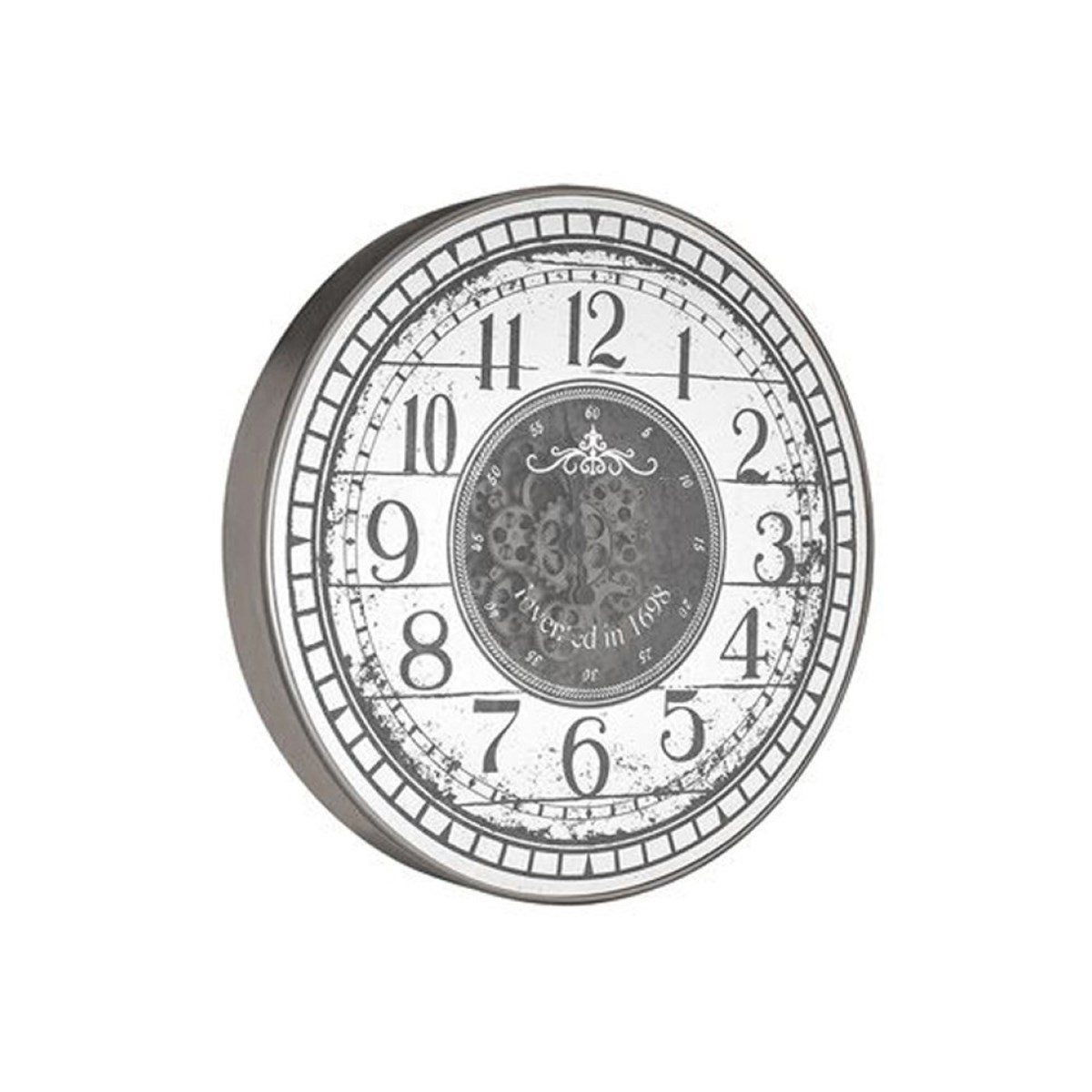Duvar Saati Yuvarlak Gümüş Çarklı 2