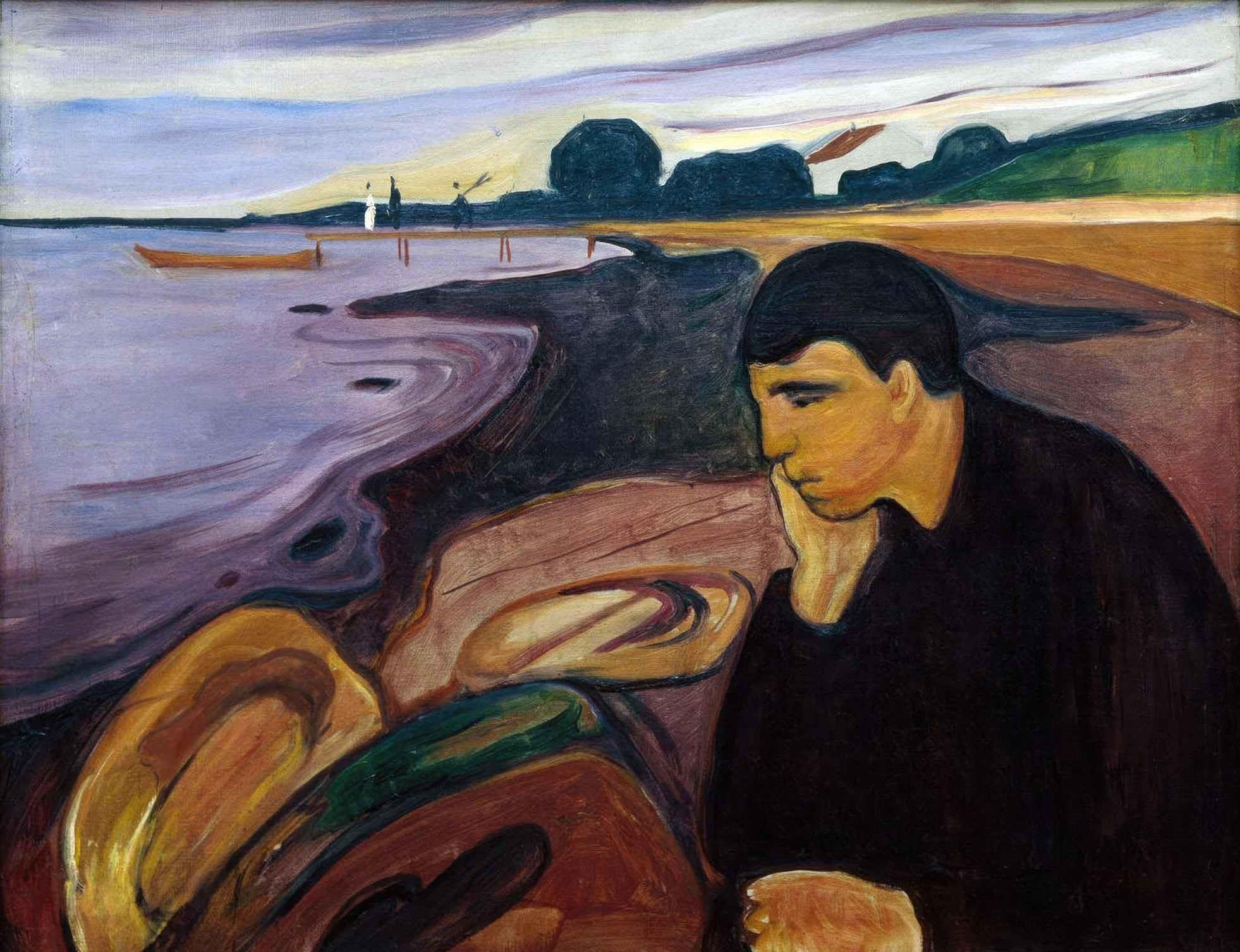 Edvard Munch Melancholy Kanvas TabloÜnlü Ressamların TablolarıTablolife