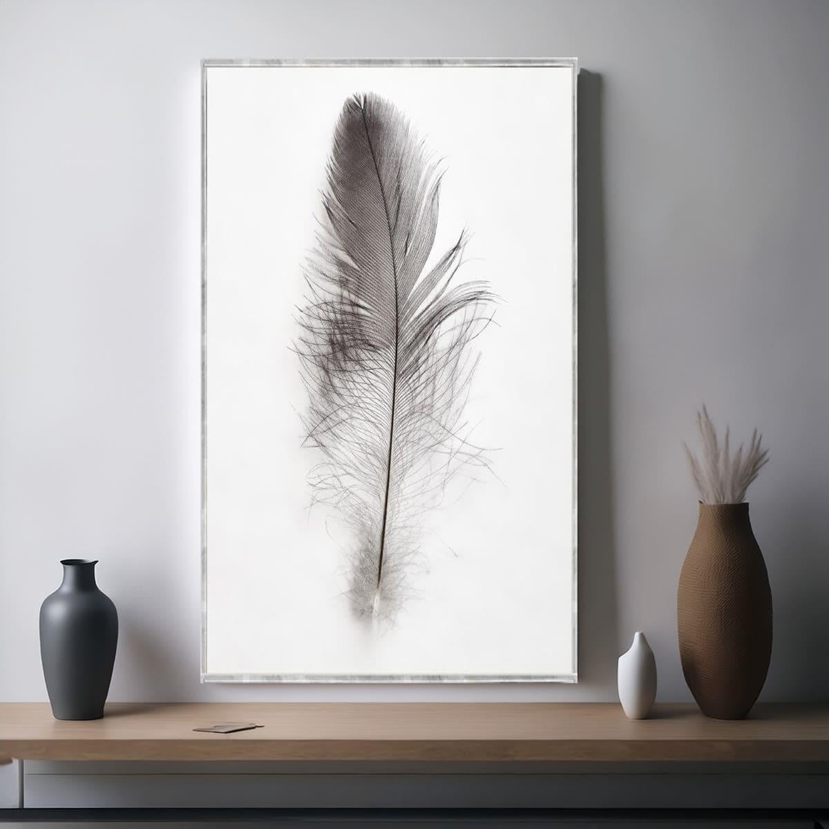 Feather 2 Yağlı Boya Dokulu TabloYağlı Boya Dokulu Soyut TablolarTablolife