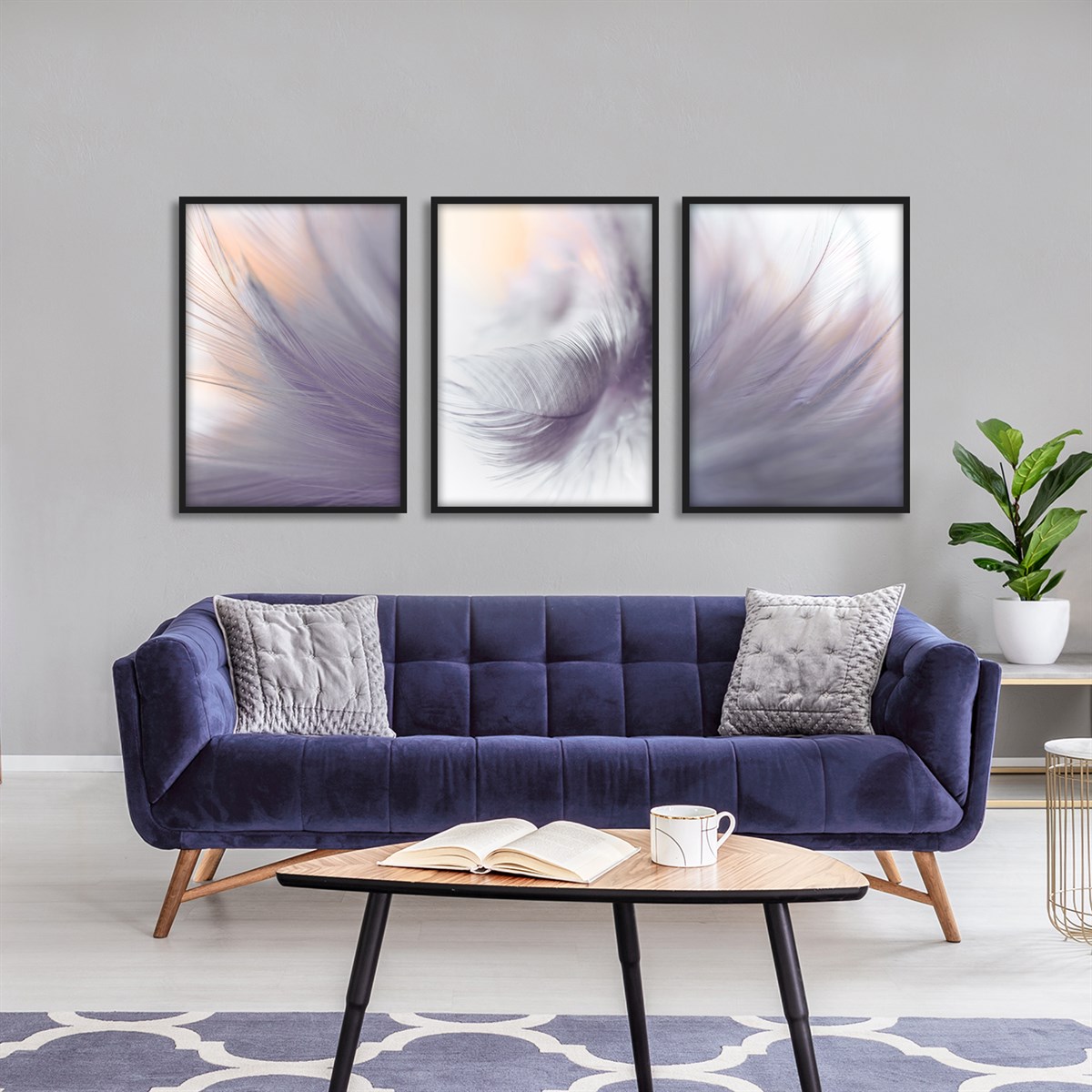 Feather Çerçeveli Poster SetiPosterlerTablolife.com