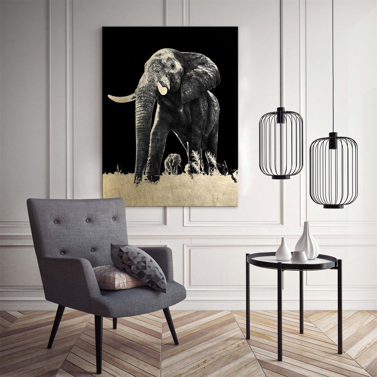 Fil Serisi 4 - Büyük Boy Kanvas TabloBüyük Boy Kanvas TablolarTablolife.com