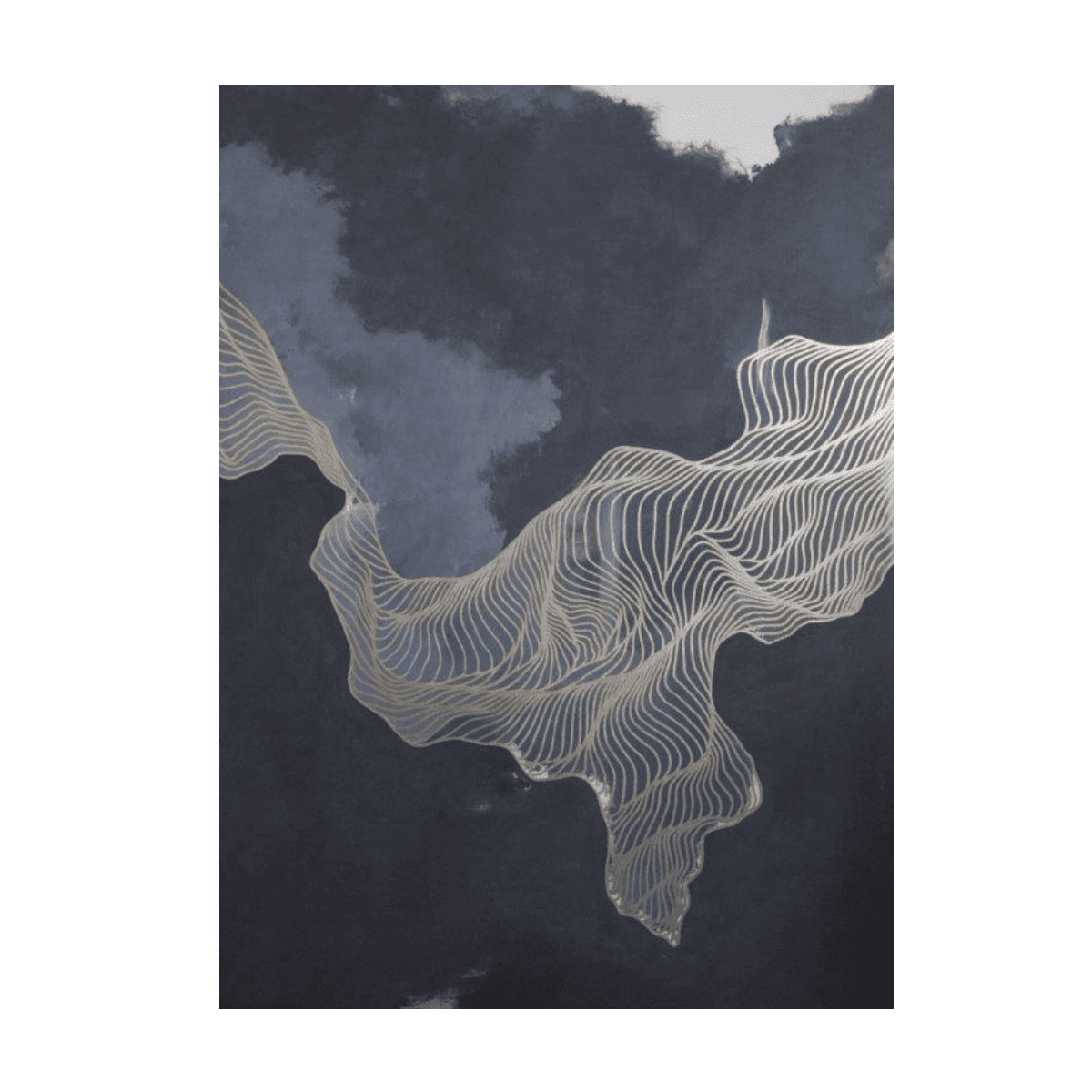 Floating İn The Dark Yağlı Boya Dokulu TabloYağlı Boya Dokulu Soyut TablolarTablolife