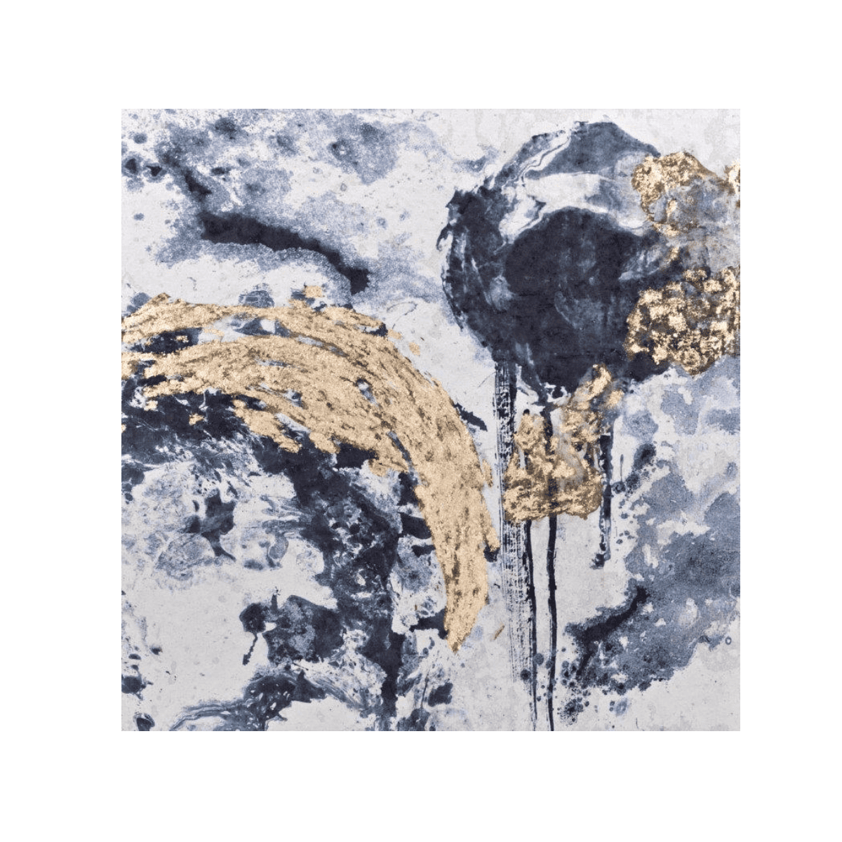 Flowing Black Yağlı Boya Dokulu TabloYağlı Boya Dokulu Soyut TablolarTablolife