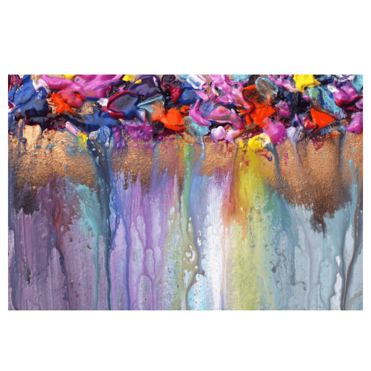 Flowing Paints Yağlı Boya Dokulu TabloYağlı Boya Dokulu Soyut TablolarTablolife