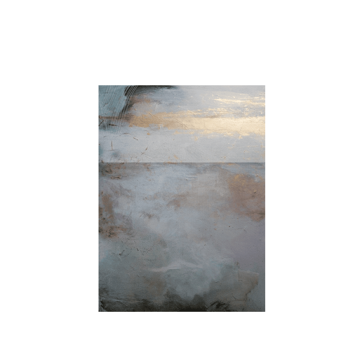Foggy Ocean Yağlı Boya Dokulu TabloYağlı Boya Dokulu Soyut TablolarTablolife