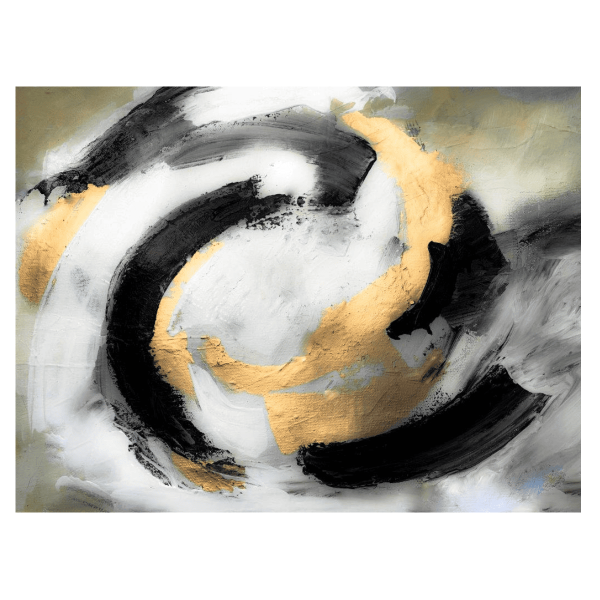 Gold Black Hose Yağlı Boya Dokulu TabloYağlı Boya Dokulu Soyut TablolarTablolife