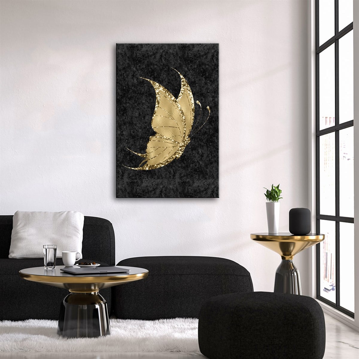Gold Black Serisi 4 Kanvas TabloObjeTablolife.com