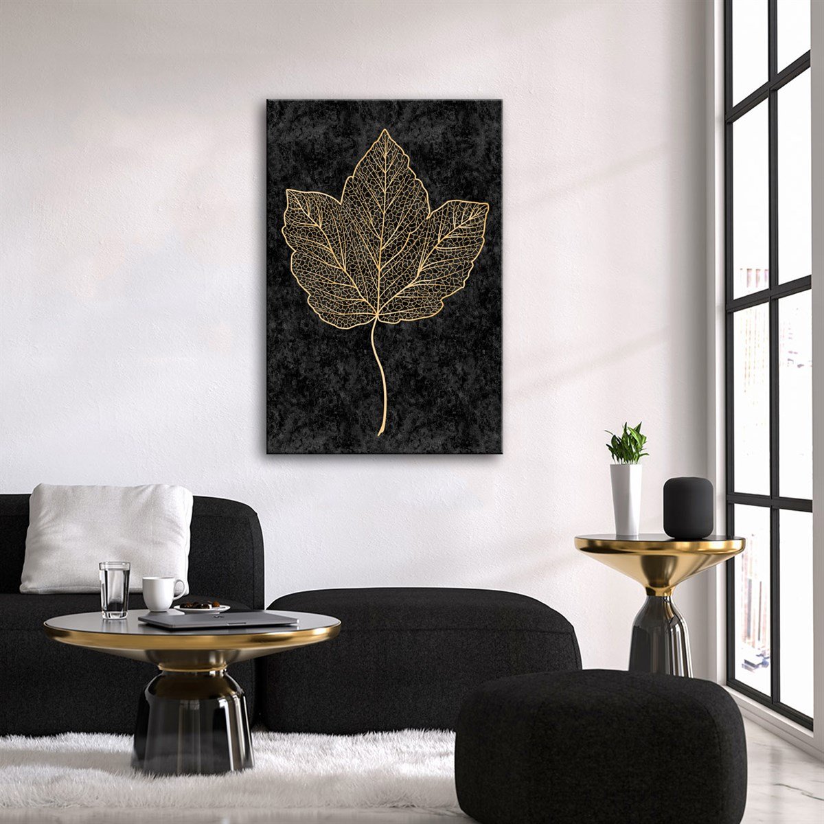 Gold Black Serisi 6 Kanvas TabloObjeTablolife.com