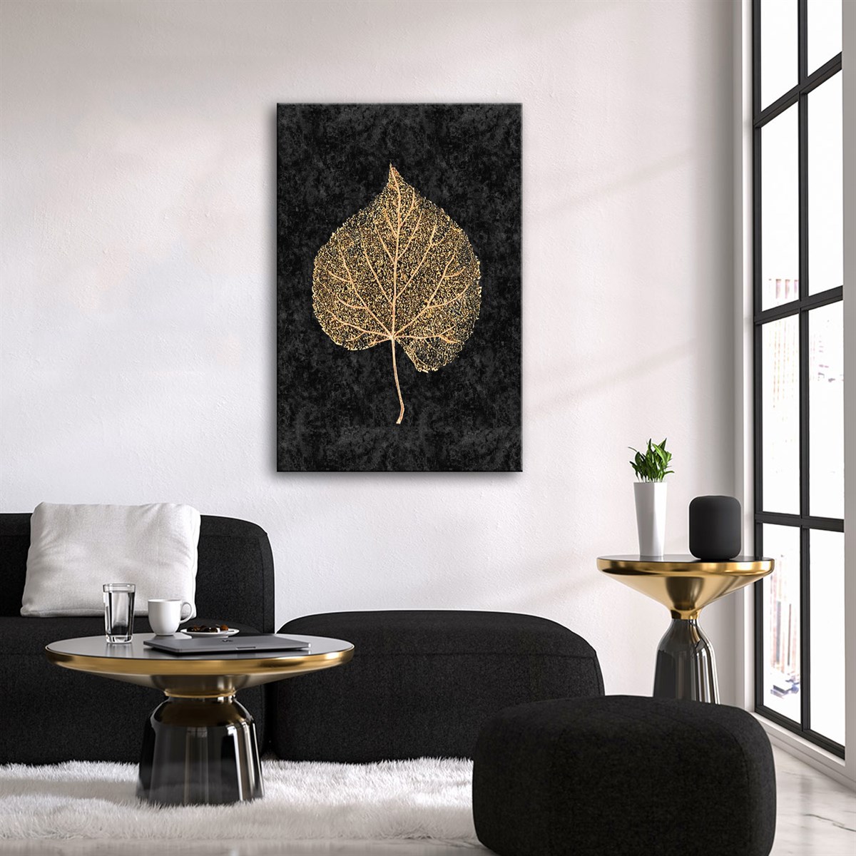 Gold Black Serisi 9 Kanvas TabloObjeTablolife.com