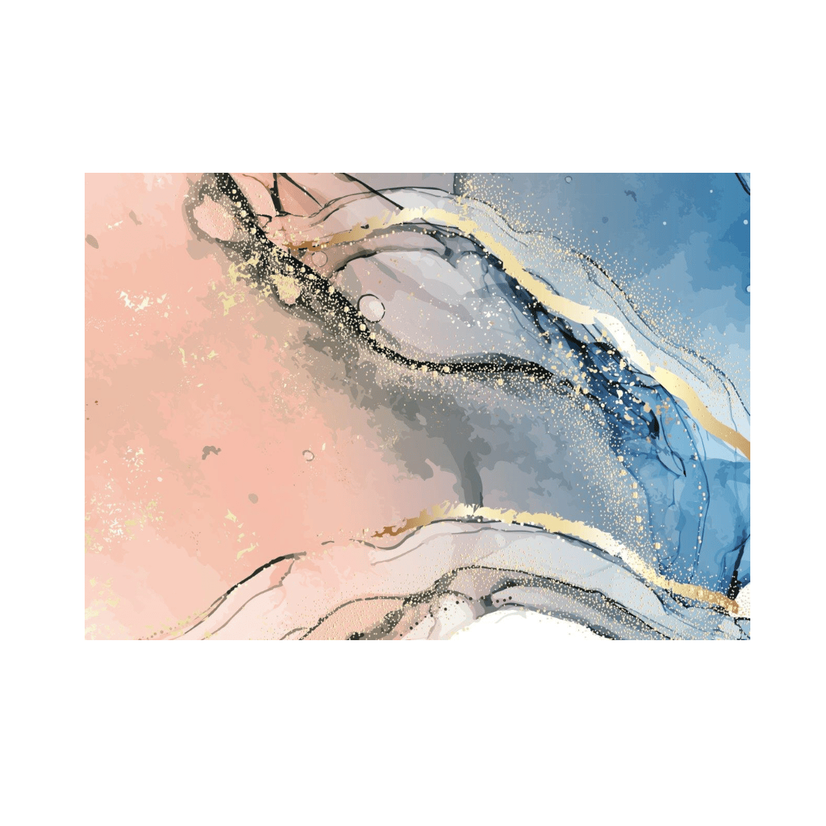 Golden Sparkles Yağlı Boya Dokulu TabloYağlı Boya Dokulu Soyut TablolarTablolife