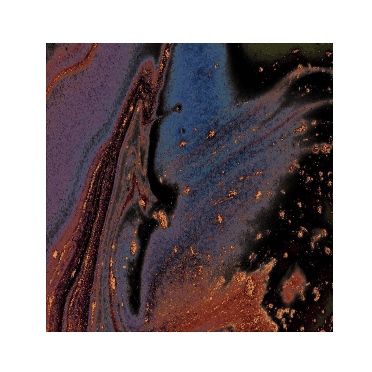 Golden Stream Yağlı Boya Dokulu TabloYağlı Boya Dokulu Soyut TablolarTablolife